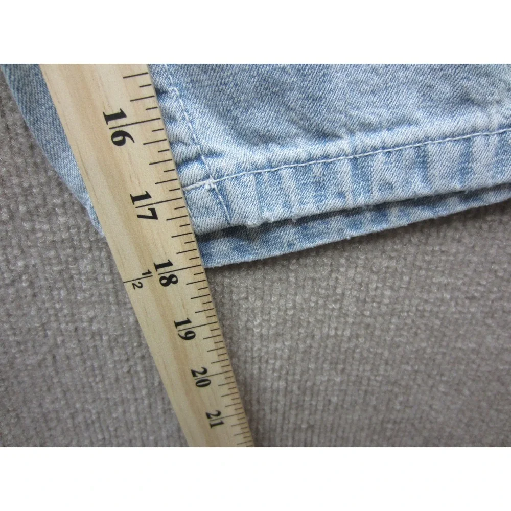 Avirex Mens Denim Shorts Light Wash Blue Cotton Relaxed Fit Size 34 RN113487